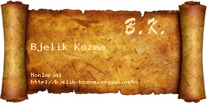 Bjelik Kozma névjegykártya